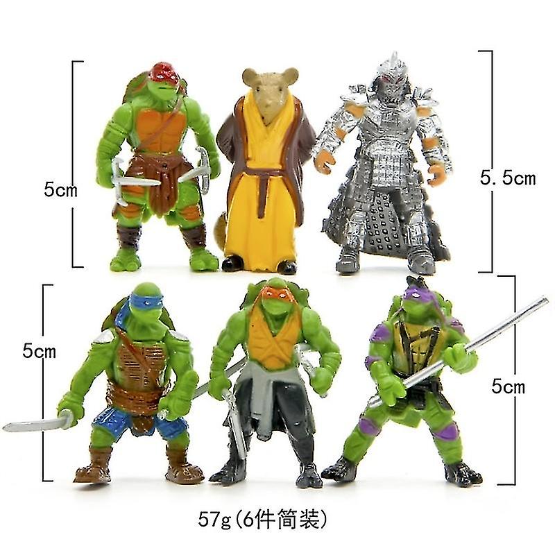 Foto 3 pulgar | Venta Internacional - Figura De Acción De Juguete Sajy Taz Tartaruga Ninja, 6 Piezas, 5 Cm
