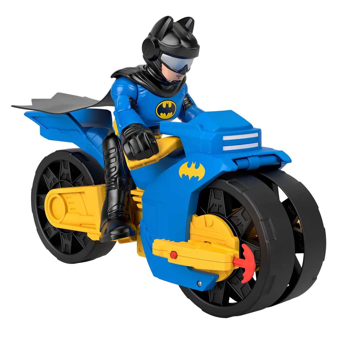 Figura Batimoto Imaginext Dc Super Friends Xl Y Batman, Azul