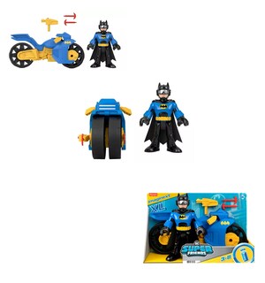 Foto 5 | Figura Batimoto Imaginext Dc Super Friends Xl Y Batman, Azul