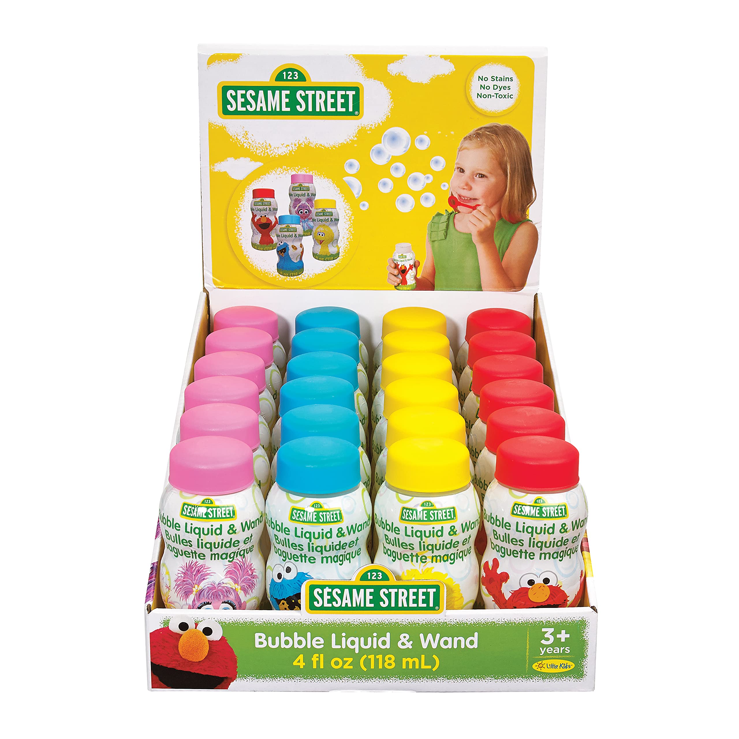 Bubbles Toy Little Kids Sesame Street, 120 Ml Con Varita (paquete De 24) - Venta Internacional.