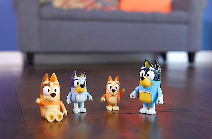 Foto 4 | Juego De 4 Juguetes Familiares De Bluey And Friends - Venta Internacional.