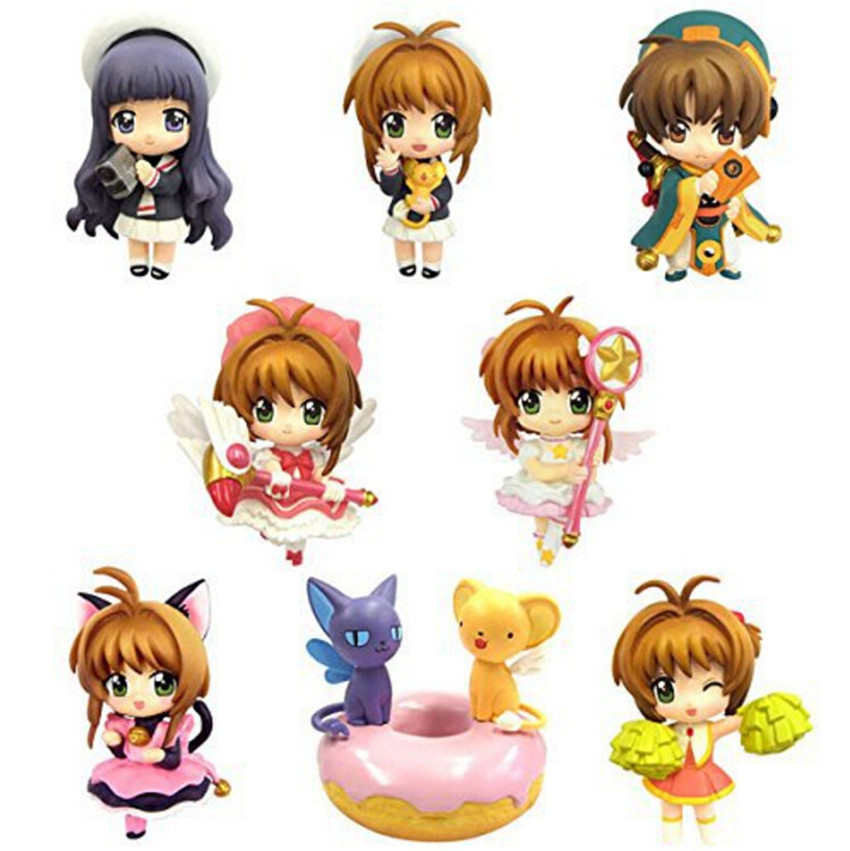 Foto 2 pulgar | Set De Figuras De Pvc Cardcaptor Sakura Anime, 8 Piezas - Venta Internacional.