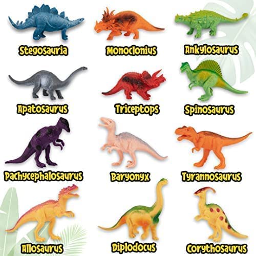Foto 4 pulgar | Set De Figuras De Dinosaurios Prextex Para Niños De 3 A 5 Años O Más Con Libro (12 Unidades) - Venta Internacional.