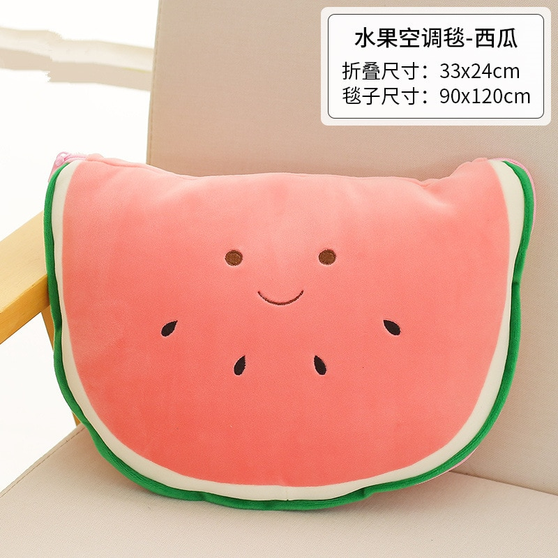 Foto 2 pulgar | Juego De Mantas Y Almohadas Con Dibujos Animados De Frutas De Melón Y Fresa - Venta Internacional.