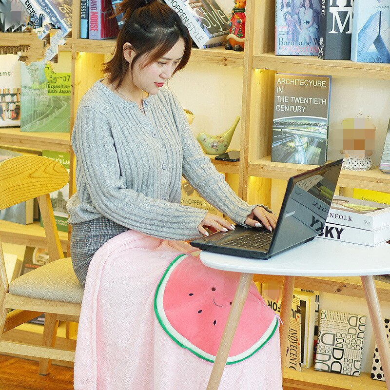 Foto 4 pulgar | Juego De Mantas Y Almohadas Con Dibujos Animados De Frutas De Melón Y Fresa - Venta Internacional.