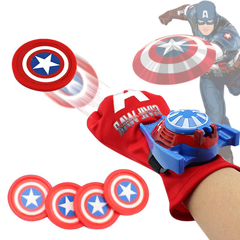 Foto 2 pulgar | Guante Lanzador De Cartas Para Niños Con Diseño De Capitán América Marvel De Launcher Toy - Venta Internacional.