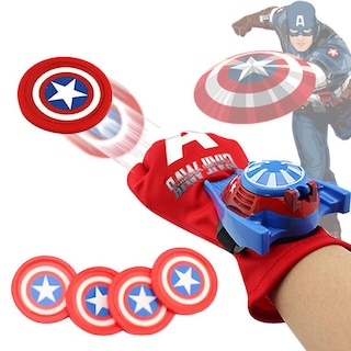 Foto 1 | Guante Lanzador De Cartas Para Niños Con Diseño De Capitán América Marvel De Launcher Toy - Venta Internacional.