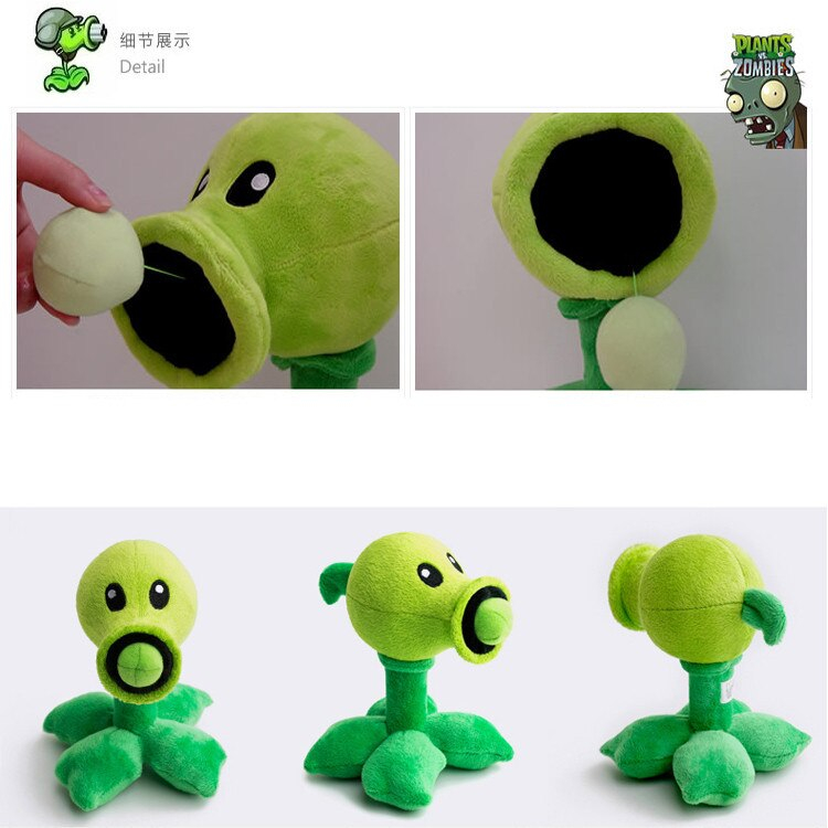 Foto 6 pulgar | Juguete De Peluche Yokai Pet Nbaed Plants Vs Zombies Pea Shooter 30 Cm - Venta Internacional.