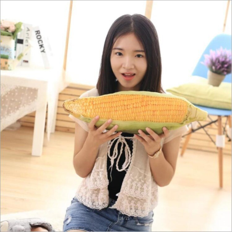 Foto 4 pulgar | Cojín De Almohada Anime Corn Cob Fruit Vegetable 75 Cm - Venta Internacional.