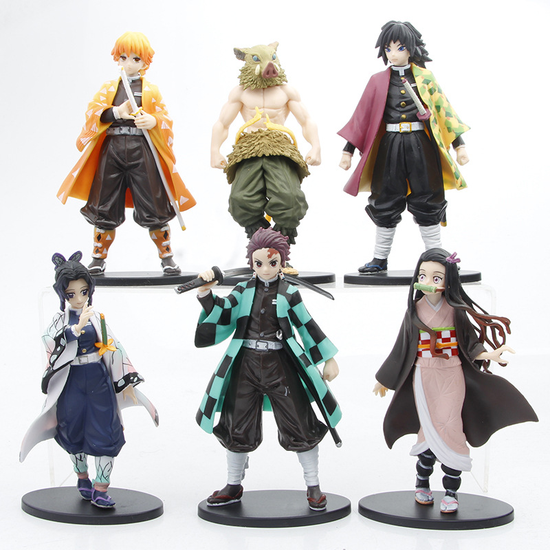 Foto 2 pulgar | Kit De Figuras De Acción Kimetsu No Yaiba, 15 Cm, 6 Unidades - Venta Internacional.