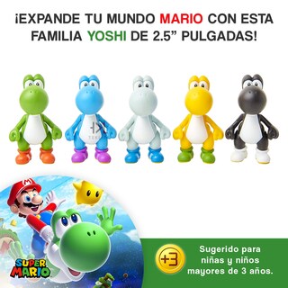 Foto 3 | Set Super Mario Figuras de 2.5 Incluye 5 Yoshi