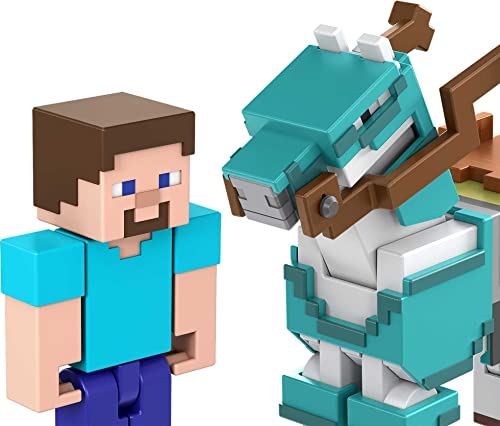 Foto 2 | Figuras De Acción Mattel Minecraft Craft-a-block, Paquete De 2 - Venta Internacional.