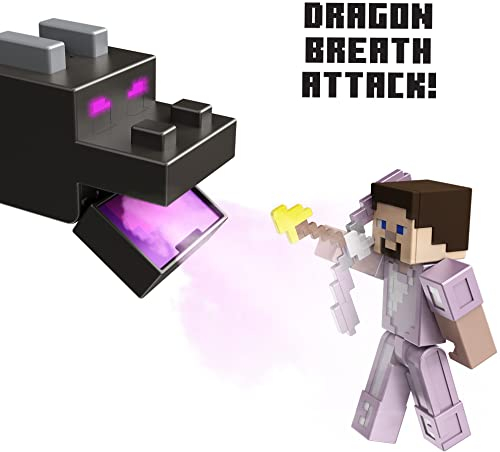 Foto 5 pulgar | Figura De Acción Mattel Minecraft Ultimate Ender Dragon Con Stev - Venta Internacional.