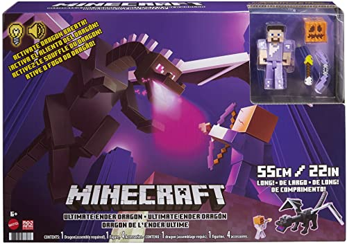 Foto 7 pulgar | Figura De Acción Mattel Minecraft Ultimate Ender Dragon Con Stev - Venta Internacional.