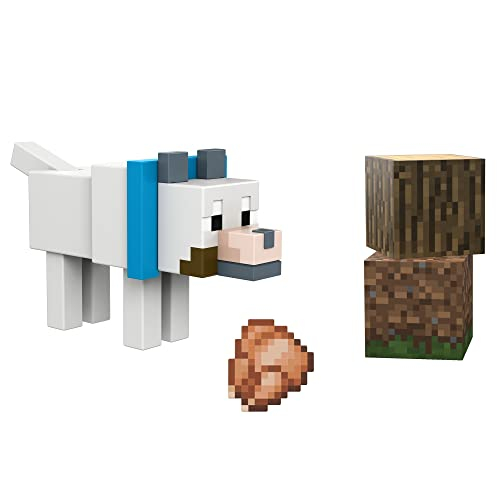 Foto 2 pulgar | Figura De Acción Minecraft Wolf De 8,26 Cm Con Accesorio Y Bloque Craft-a-block - Venta Internacional.