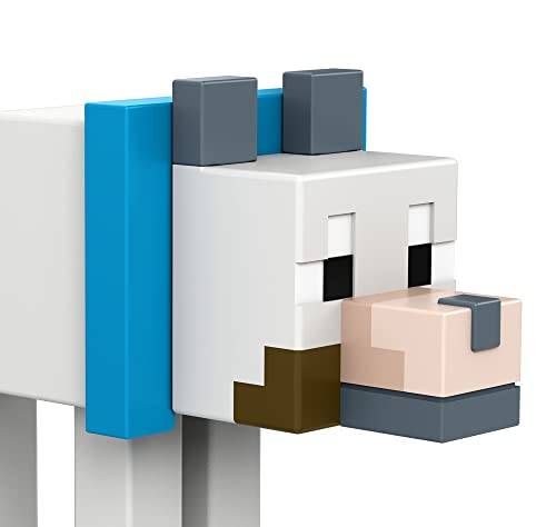 Foto 2 | Figura De Acción Minecraft Wolf De 8,26 Cm Con Accesorio Y Bloque Craft-a-block - Venta Internacional.