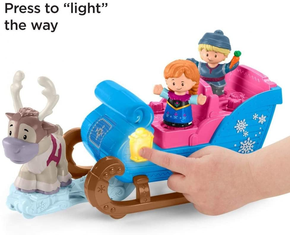 Foto 4 | Fisher-price Disney Frozen Kristoff's Strigh Por People, Figure And Vehicle Set - Venta Internacional.