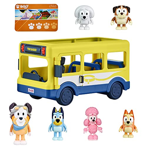 Bluey Bus + Mates, Figuras De 2,5 A 3 Pulgadas | Exclusivo D - Venta Internacional.