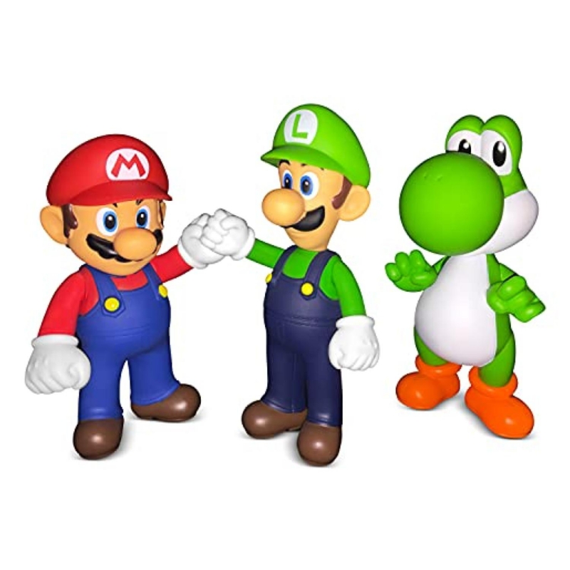 Pack De Muñecos De Acción Super Mario Bros Mario Yoshi Luigi - Venta Internacional.