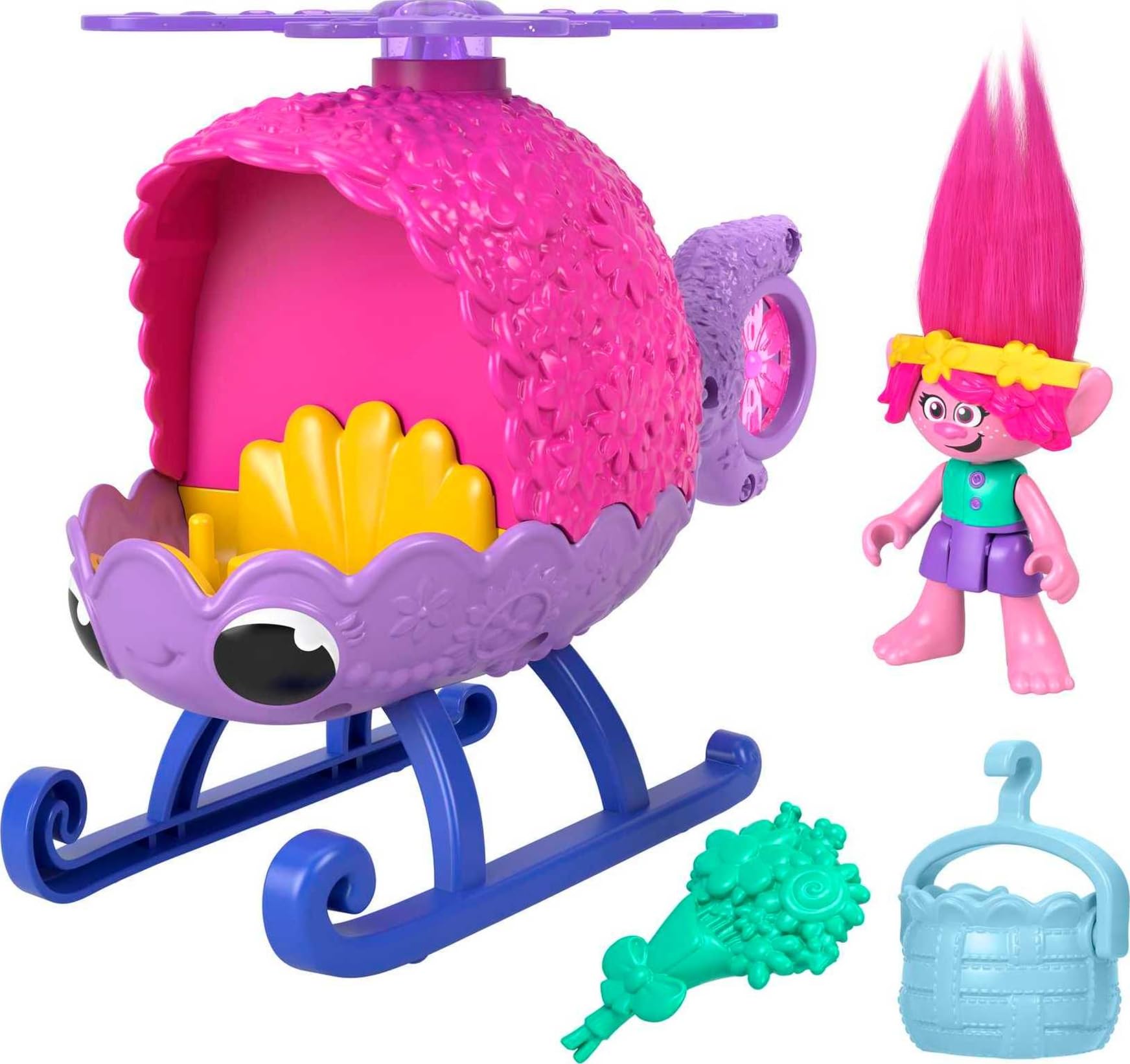 Foto 2 pulgar | Helicóptero De Juguete Fisher-price Imaginext Dreamworks Trolls Poppy 3-8 Años - Venta Internacional.