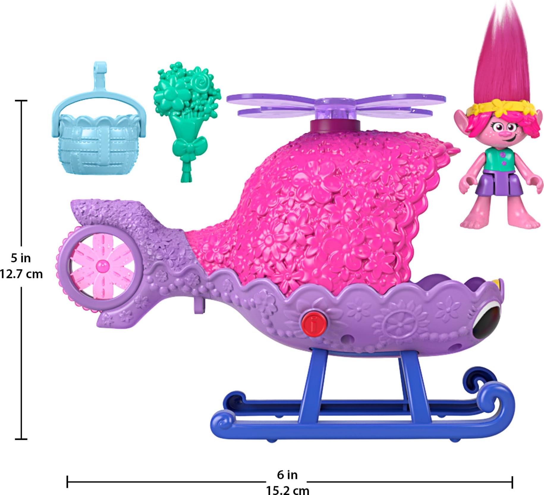 Foto 6 pulgar | Helicóptero De Juguete Fisher-price Imaginext Dreamworks Trolls Poppy 3-8 Años - Venta Internacional.