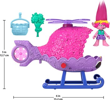 Foto 5 | Helicóptero De Juguete Fisher-price Imaginext Dreamworks Trolls Poppy 3-8 Años - Venta Internacional.