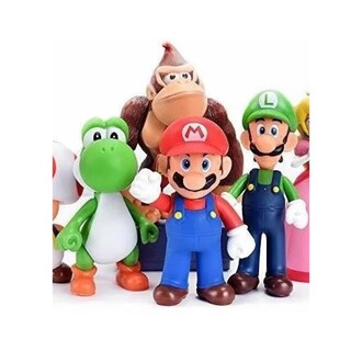 Foto 2 | Set Infantil De Figuras De Acción Super Mario Luigi Yoshi Wario - Venta Internacional.
