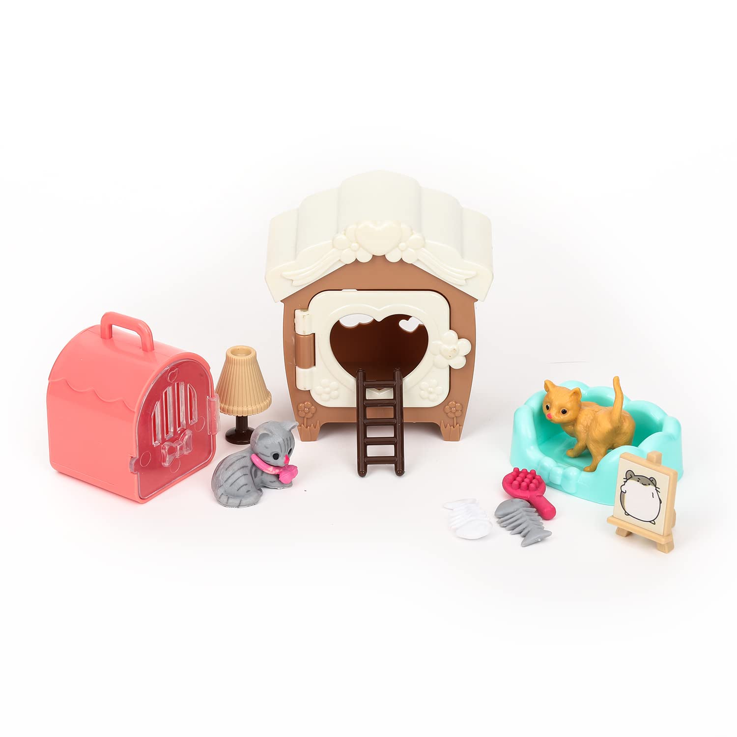 Foto 5 pulgar | Set De Juego Con Forma De Figura De Gato Tqqfun, Centro De Cuidado De Mascotas Realista De 43 Piezas - Venta Internac