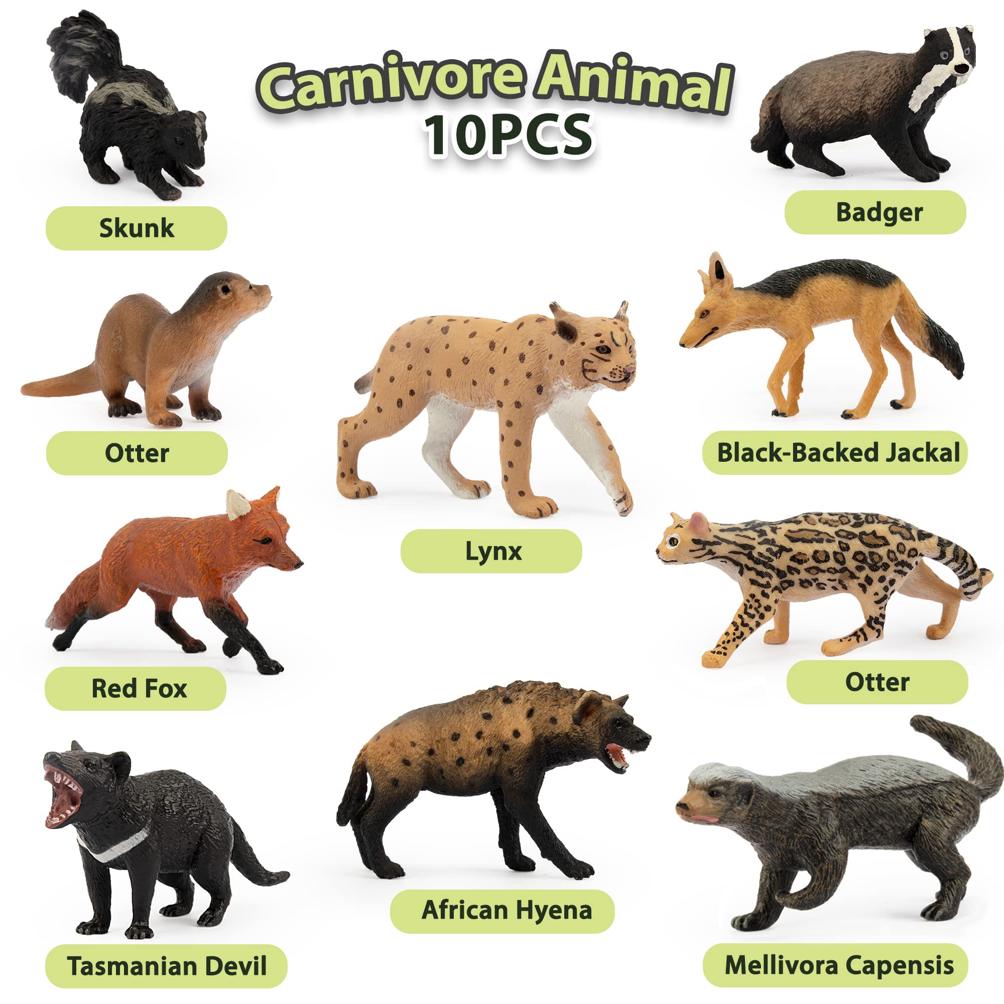 Foto 3 | Juego De Figuras De Animales Toymany Forest Animal, 10 Piezas Para Niños - Venta Internacional.