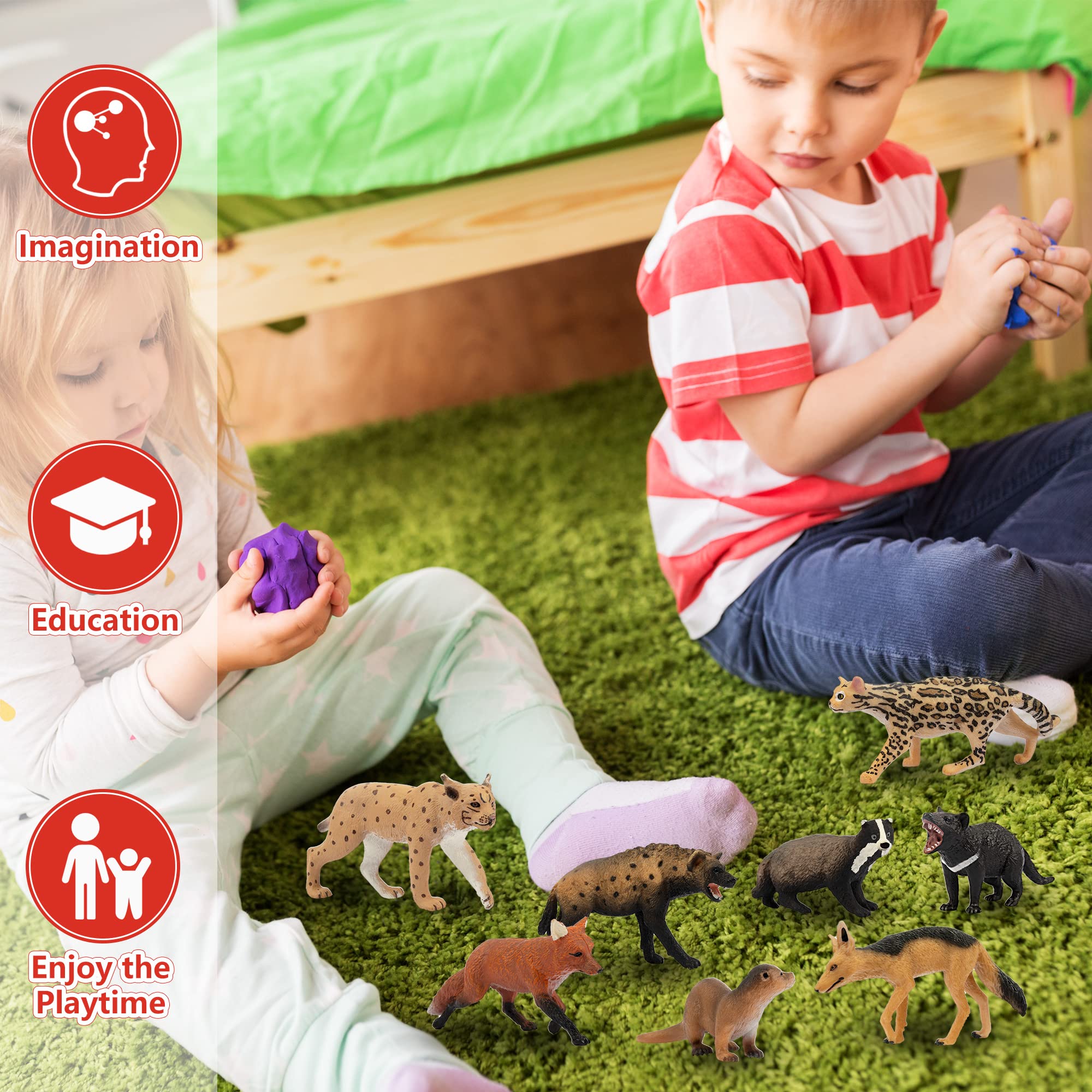 Foto 6 | Juego De Figuras De Animales Toymany Forest Animal, 10 Piezas Para Niños - Venta Internacional.