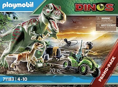 Foto 3 | Juguete Playmobil 71183 Dinos T-rex Attack Con Raptor Y Quad 4+ - Venta Internacional.