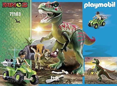 Foto 4 | Juguete Playmobil 71183 Dinos T-rex Attack Con Raptor Y Quad 4+ - Venta Internacional.