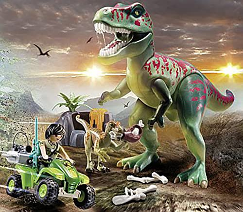 Foto 6 pulgar | Juguete Playmobil 71183 Dinos T-rex Attack Con Raptor Y Quad 4+ - Venta Internacional.