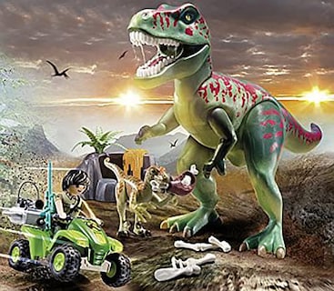 Foto 5 | Juguete Playmobil 71183 Dinos T-rex Attack Con Raptor Y Quad 4+ - Venta Internacional.