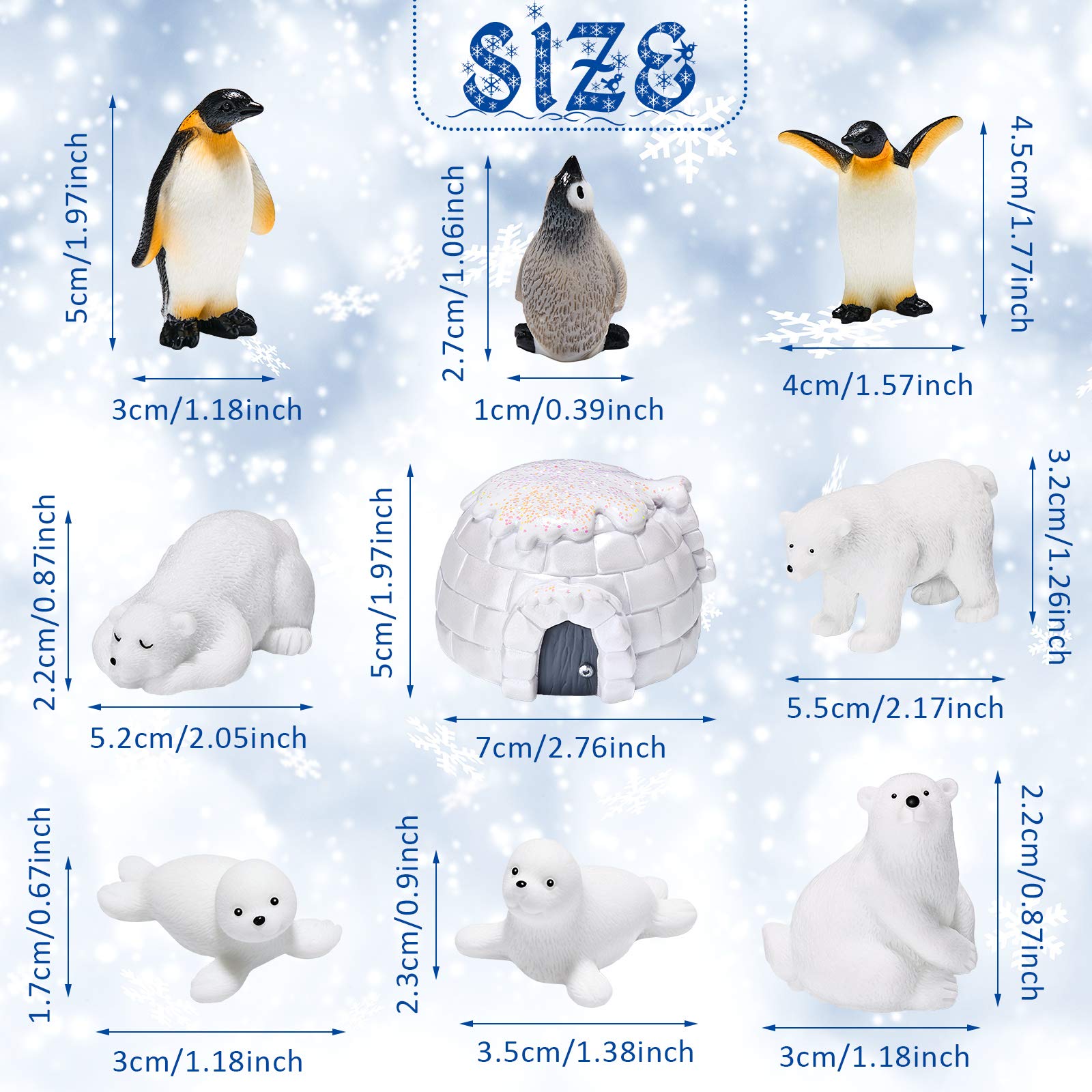 Foto 3 pulgar | Juego De Figuras De Juguete Skylety De 9 Piezas Con Forma De Animal Polar Con Iglú - Venta Internacional.