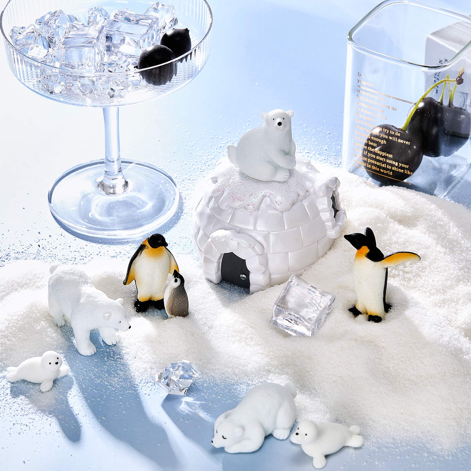 Foto 4 pulgar | Juego De Figuras De Juguete Skylety De 9 Piezas Con Forma De Animal Polar Con Iglú - Venta Internacional.