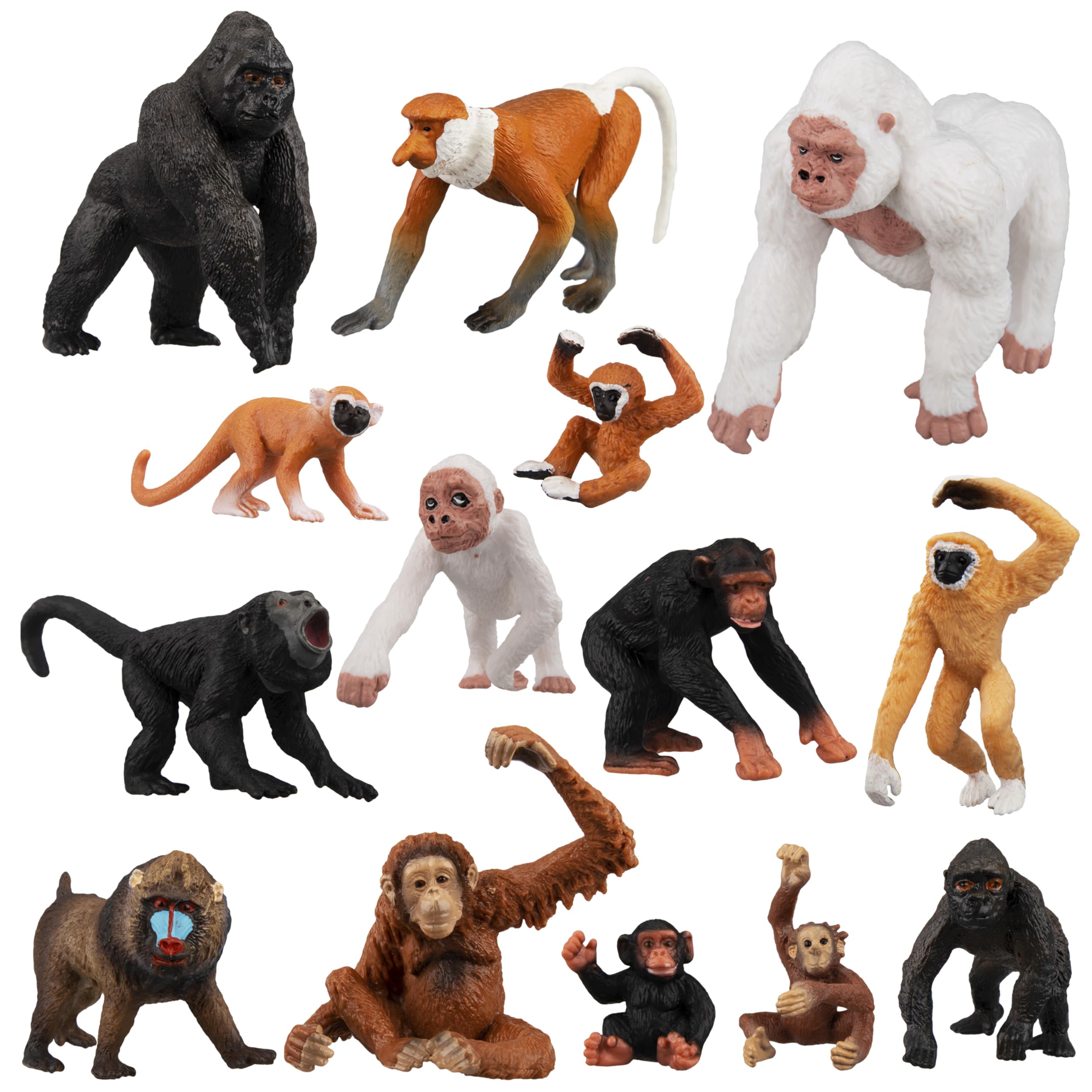 Foto 2 pulgar | Juego De Figuras Toymany Monkey & Gorilla, 14 Piezas, Para Niños De Más De 3 Años - Venta Internacional.