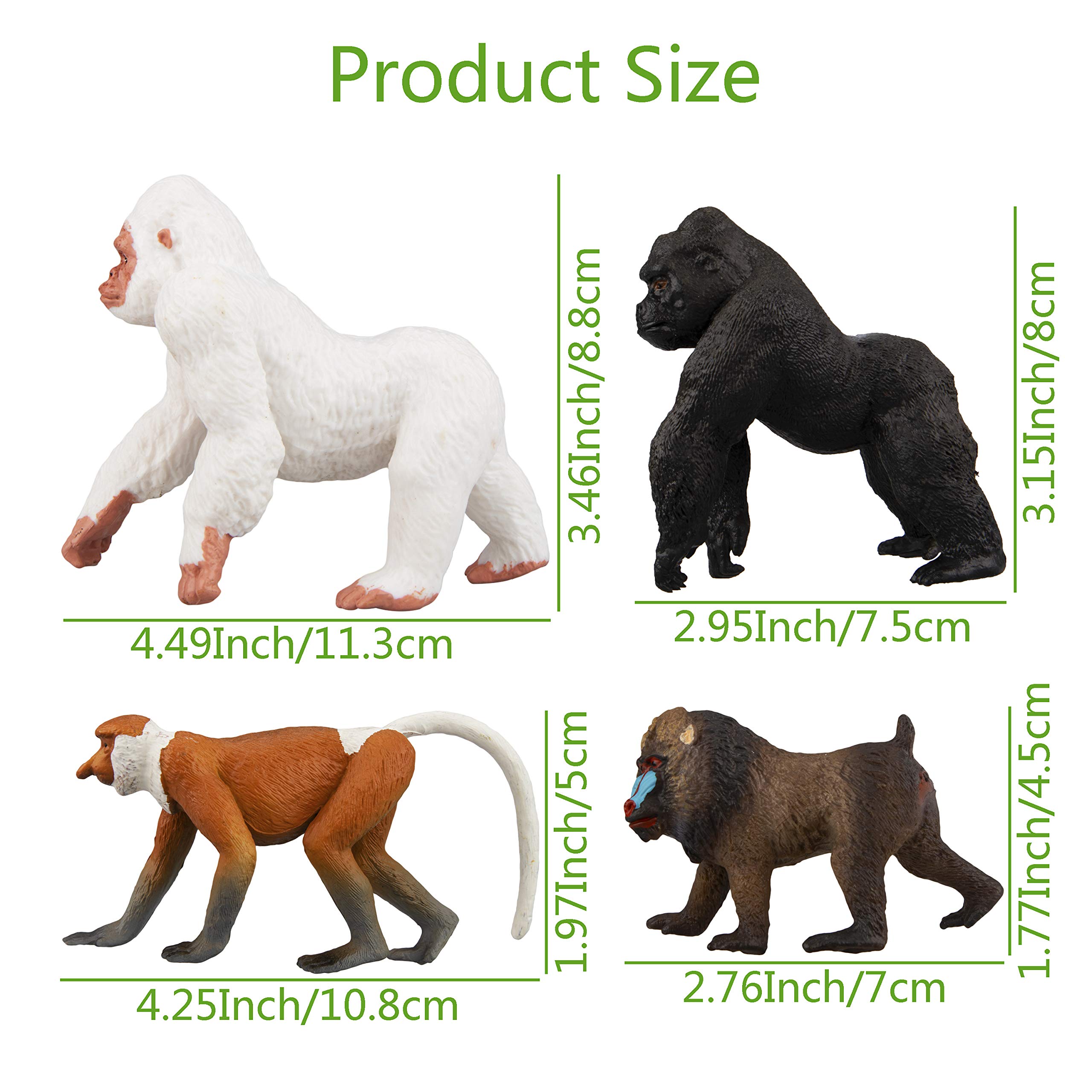 Foto 4 pulgar | Juego De Figuras Toymany Monkey & Gorilla, 14 Piezas, Para Niños De Más De 3 Años - Venta Internacional.