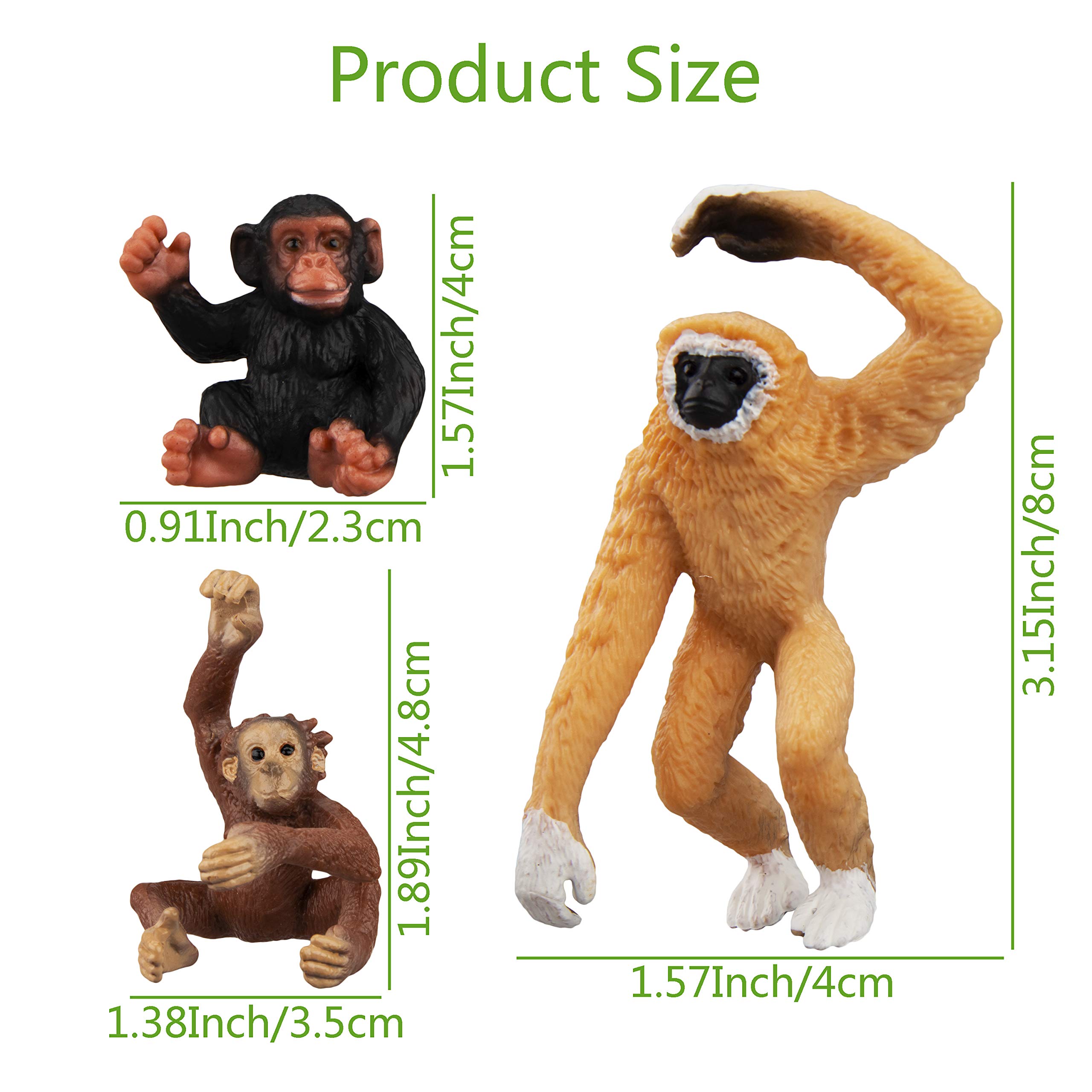 Foto 4 | Juego De Figuras Toymany Monkey & Gorilla, 14 Piezas, Para Niños De Más De 3 Años - Venta Internacional.