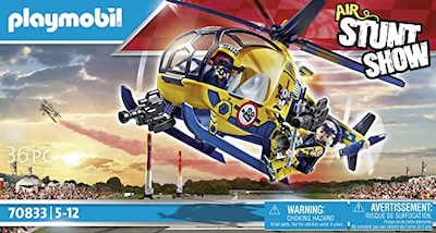Foto 3 | Helicóptero Playmobil Air Stunt Show Con Equipo De Filmación - Venta Internacional.