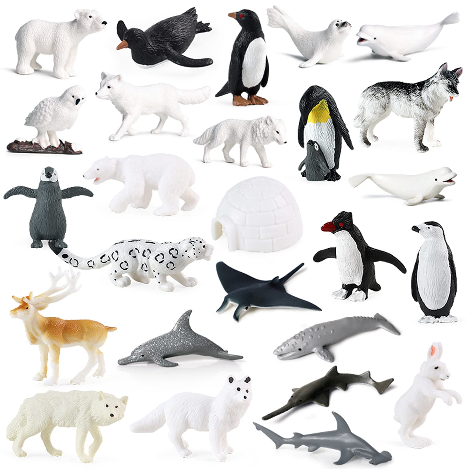 Foto 2 pulgar | Juego De Minifiguras De Animales Marinos Rcomg, 26 Piezas, Juguetes Oceánicos Realistas - Venta Internacional.
