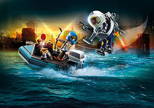 Foto 2 | Mochila Propulsora Playmobil Police Con Barco - Venta Internacional.