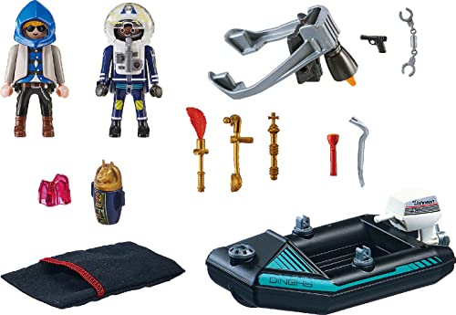 Foto 3 | Mochila Propulsora Playmobil Police Con Barco - Venta Internacional.
