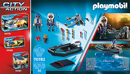 Foto 5 pulgar | Mochila Propulsora Playmobil Police Con Barco - Venta Internacional.