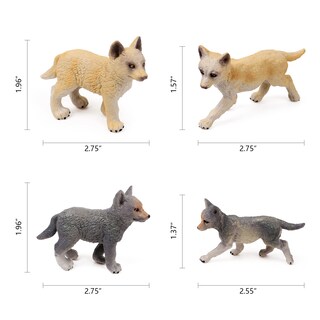 Foto 5 | Set De Figuras De Juguete Restcloud Wolf Cub Baby Wolves Animals X8 - Venta Internacional.
