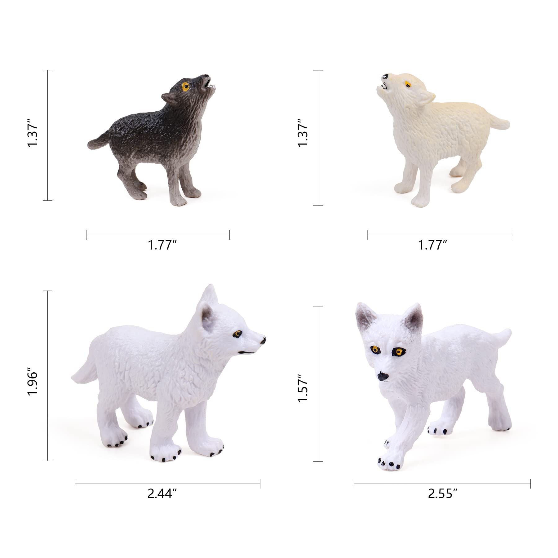 Foto 7 pulgar | Set De Figuras De Juguete Restcloud Wolf Cub Baby Wolves Animals X8 - Venta Internacional.