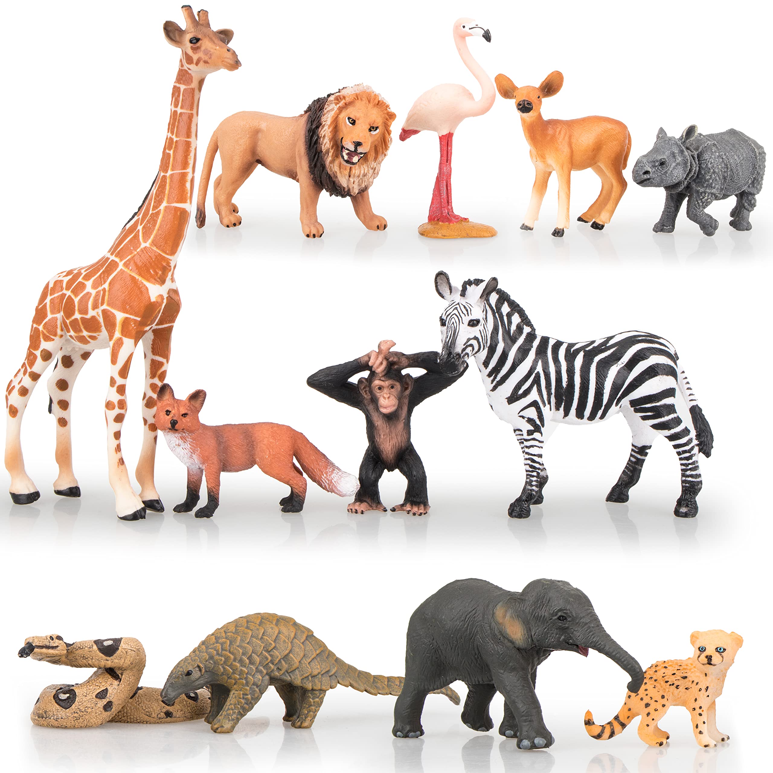 Foto 2 pulgar | Figuras De Animales Toymany Realistic Jungle & Zoo Animals X12 - Venta Internacional.