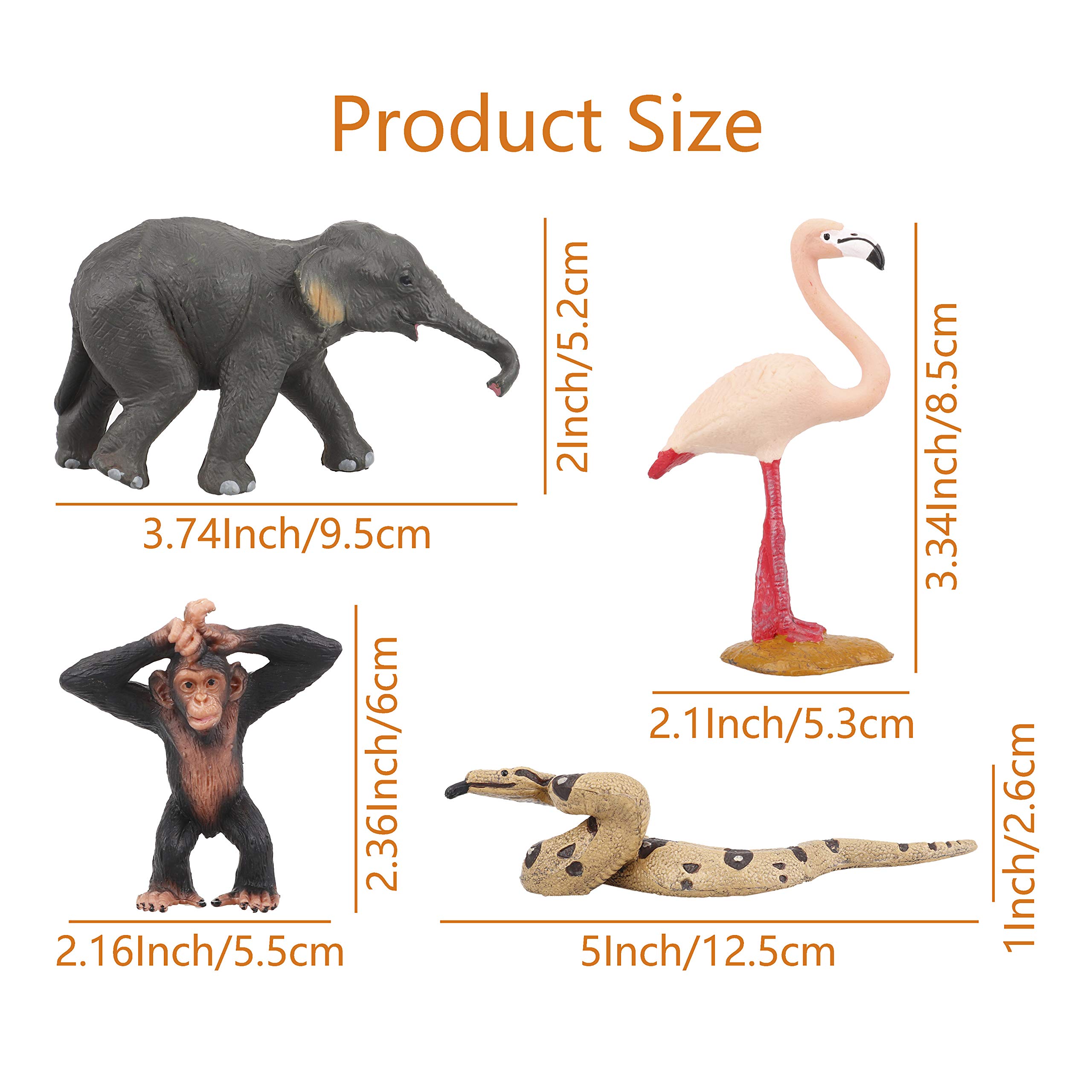 Foto 7 pulgar | Figuras De Animales Toymany Realistic Jungle & Zoo Animals X12 - Venta Internacional.
