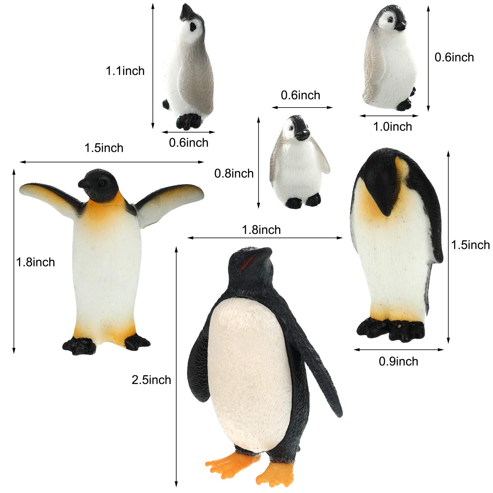 Foto 6 pulgar | Set De Figuras Sumind Realistic Polar Animal Bear Pingüino X12 - Venta Internacional.