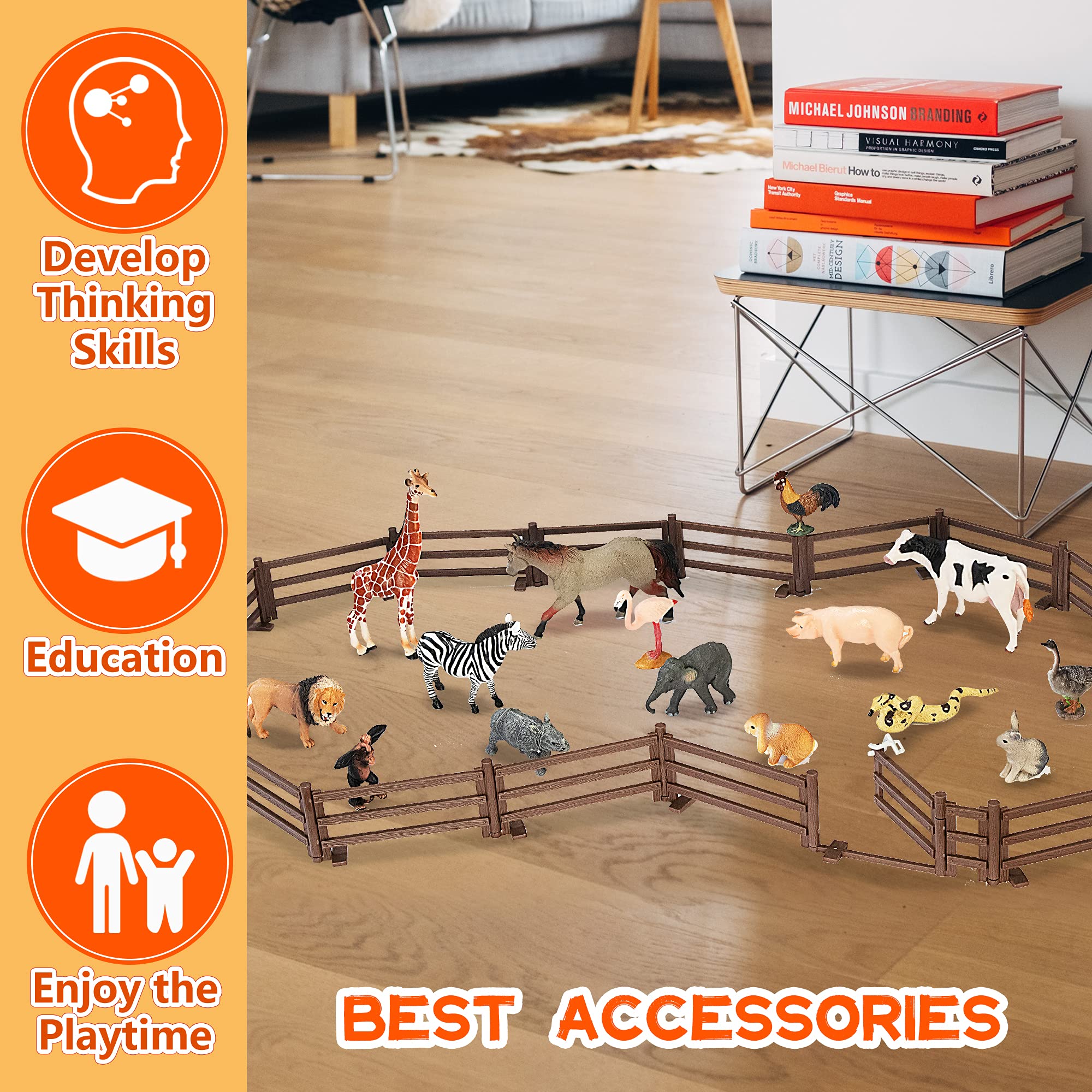 Foto 7 pulgar | Set De Juego Farm Animal Fences Toymany Corral Con Puerta, 18 Piezas - Venta Internacional.